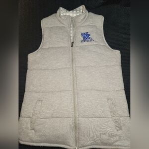 Women's Gray Gameday Couture Reversible University Of Kentucky Vest Size Large